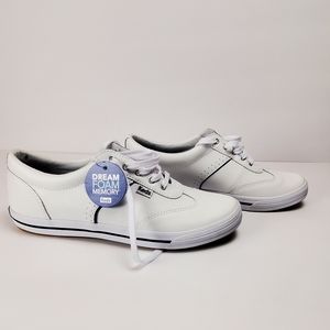 keds womens courty core leather lace-up sneakers